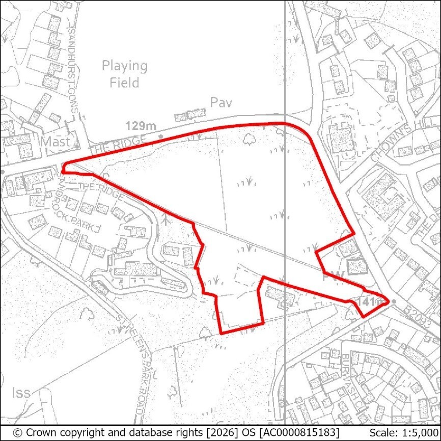 A thumbnail image of Land adjacent to Sandrock Park, The Ridge
